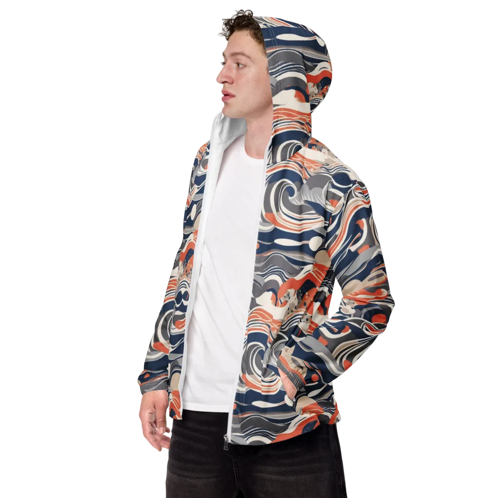 Midnight Surf on Men's Windbreaker — Left Front