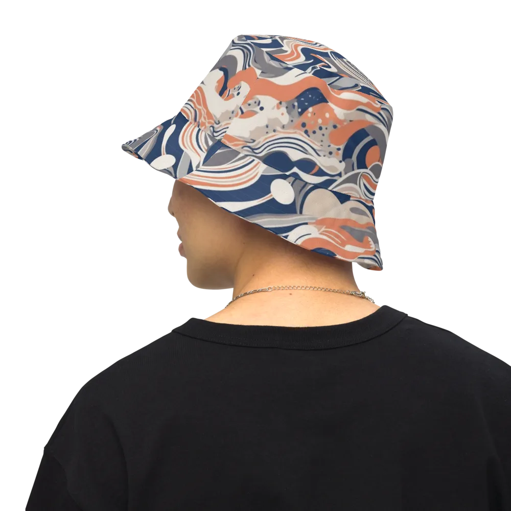 Midnight Surf on Reversible Bucket Hat — Back Inside