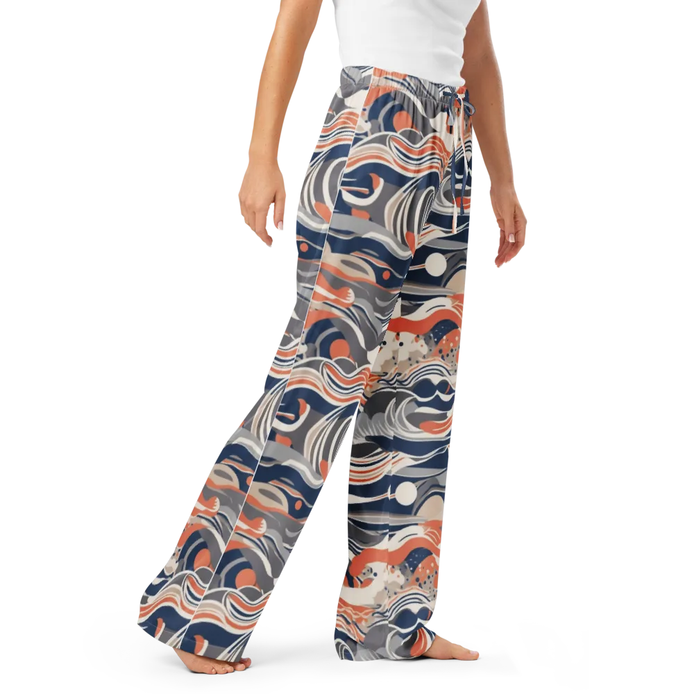 Midnight Surf on Women's Pajama Pants — Right Front
