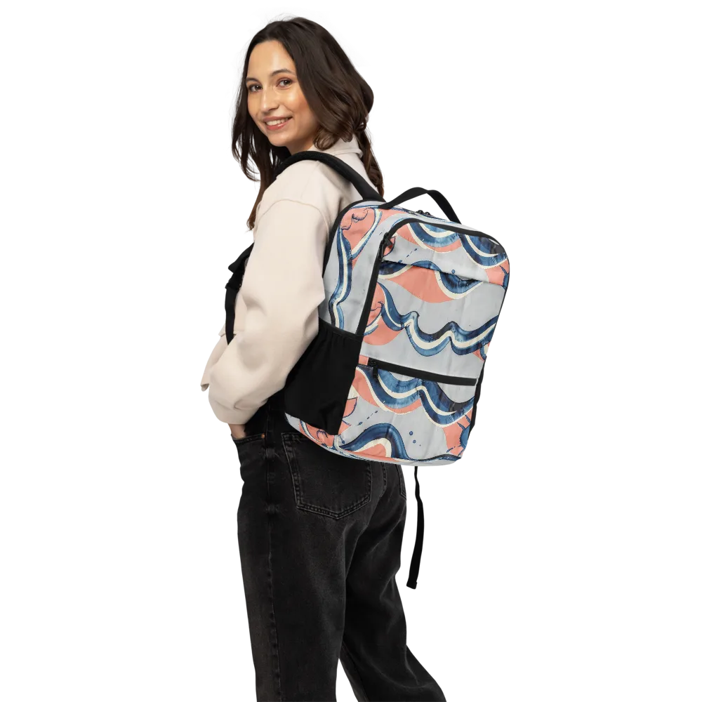 Seaside Ribbon on Utility Backpack — Back