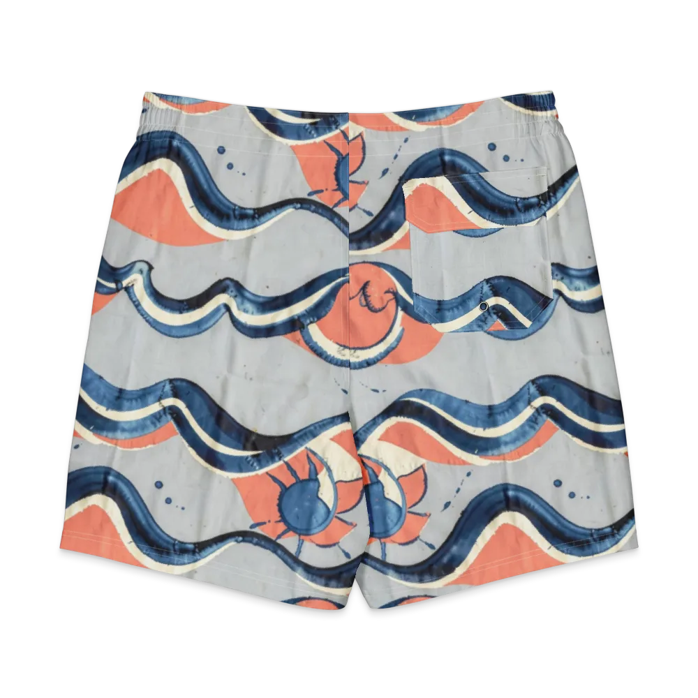 Seaside Ribbon on Men's Board Shorts — Back