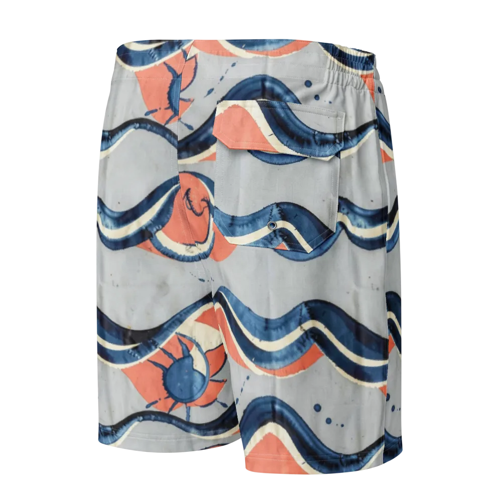 Seaside Ribbon on Men's Board Shorts — Back