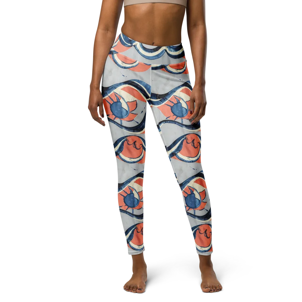 Seaside Ribbon on Yoga Leggings — Front
