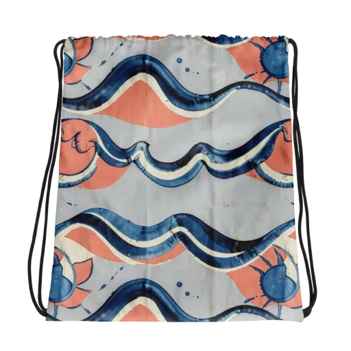 Seaside Ribbon on a Drawstring Bag