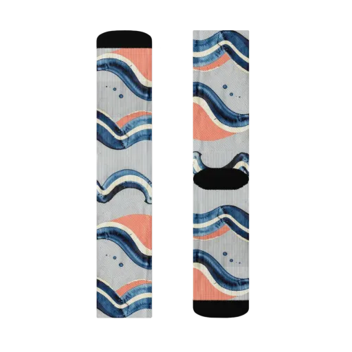 Seaside Ribbon on a Socks