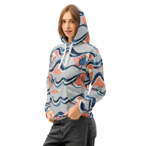 Seaside Ribbon on a Cotton Hoodie