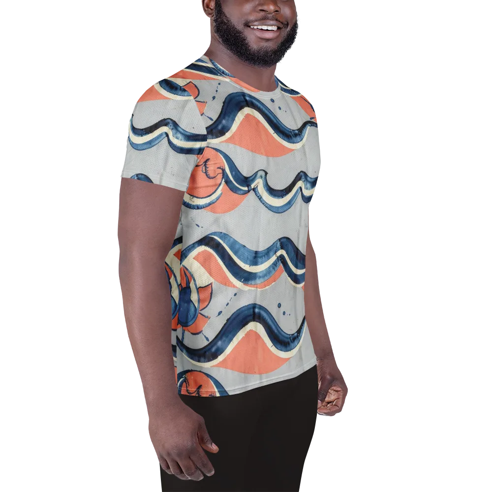 Seaside Ribbon on Men's Athletic T-Shirt — Right