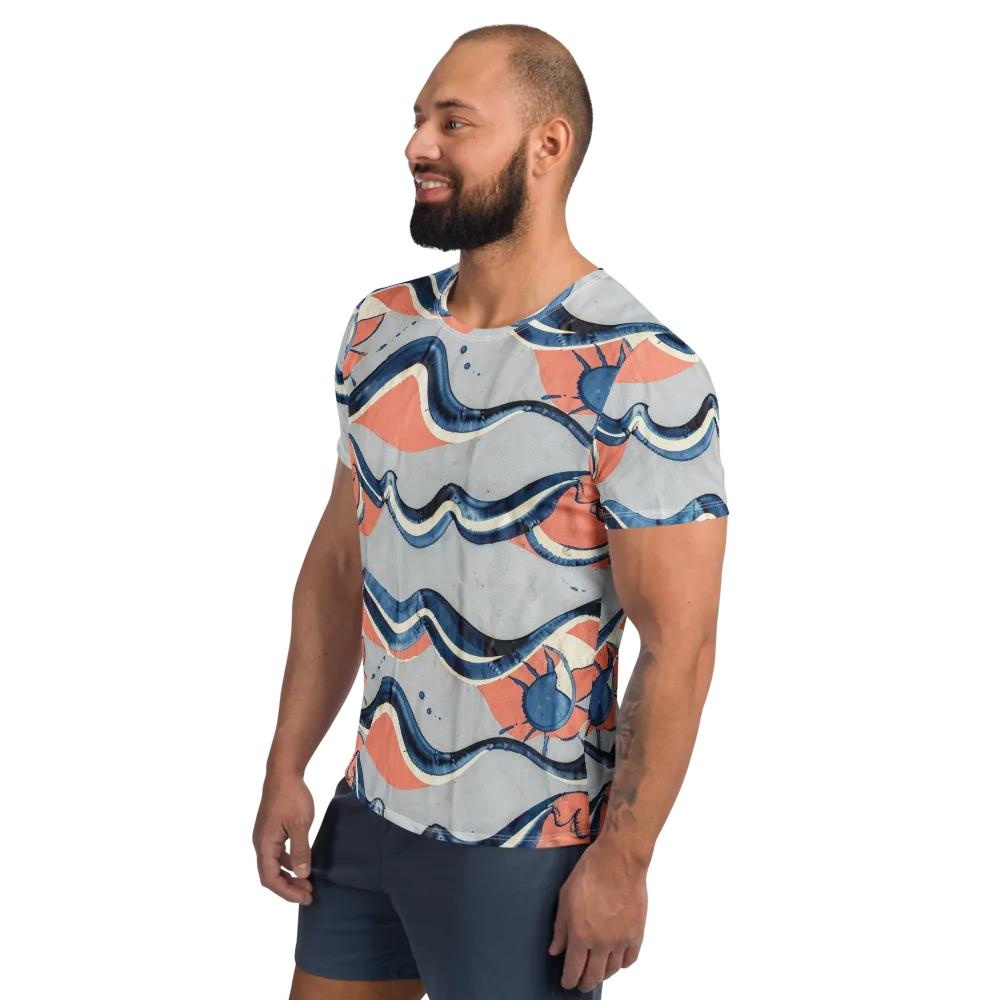 Seaside Ribbon on Men's Athletic T-Shirt — Left