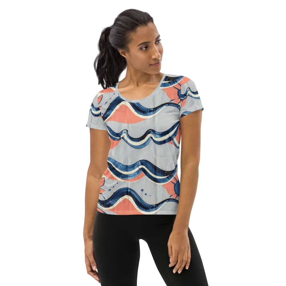 Seaside Ribbon on Women's Athletic T-Shirt — Front