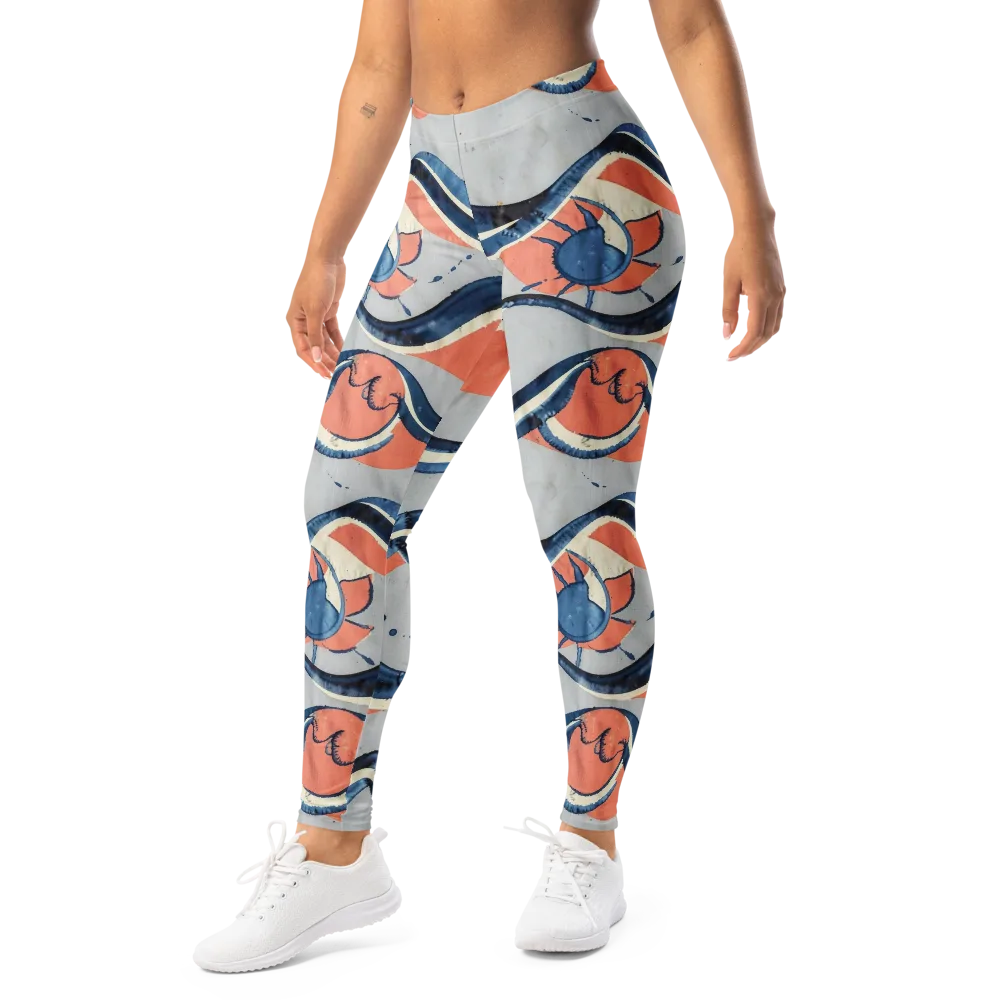 Seaside Ribbon on Leggings — Left Front