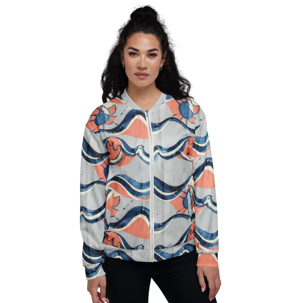 Seaside Ribbon on Bomber Jacket — Front