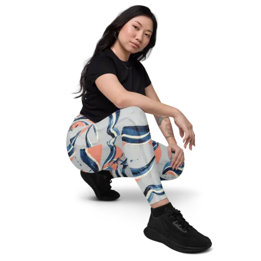 Seaside Ribbon on a Leggings with Pockets