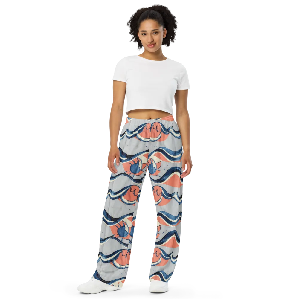 Seaside Ribbon on Wide-Leg Pants — Front