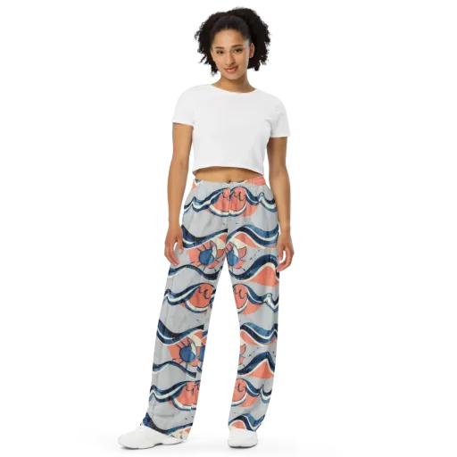 Seaside Ribbon on a Wide-Leg Pants