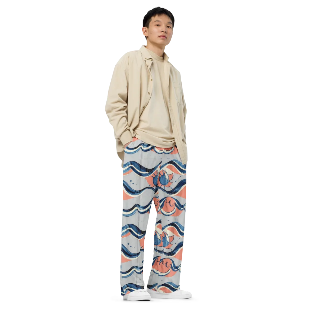 Seaside Ribbon on Wide-Leg Pants — Right Front