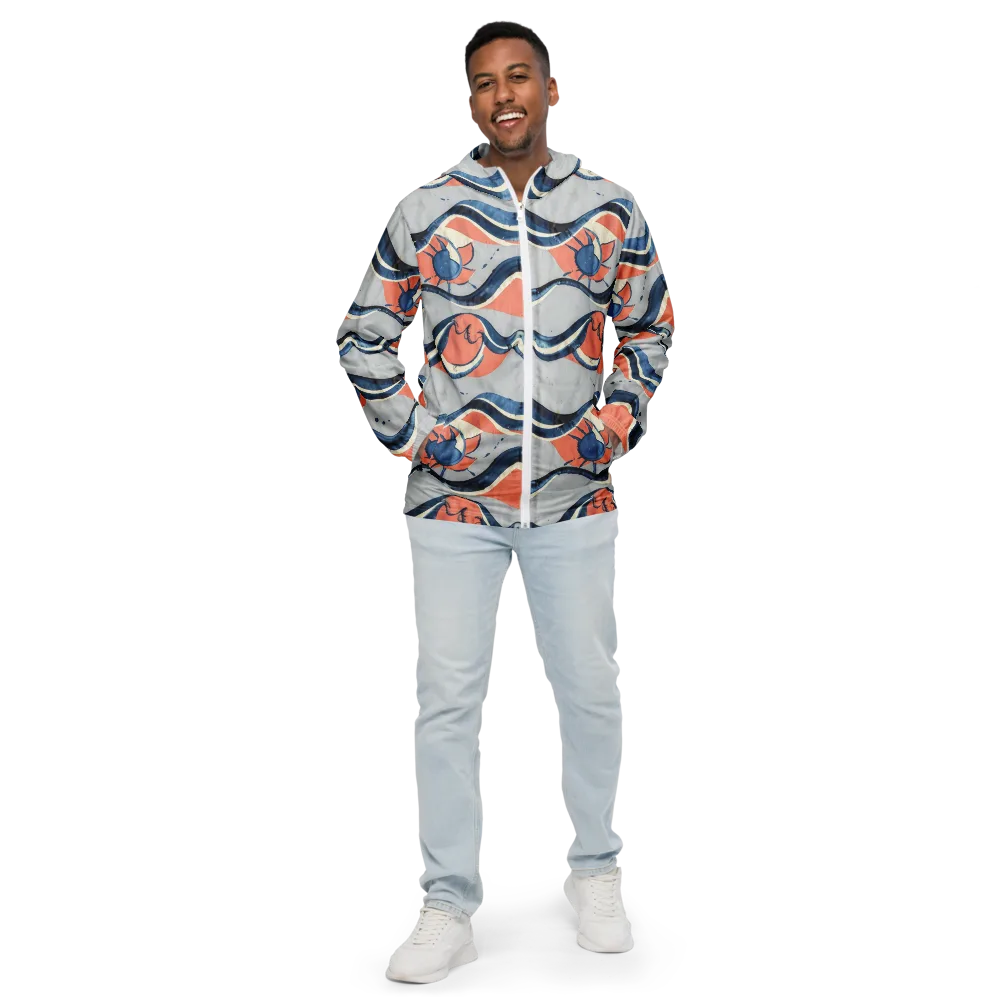 Seaside Ribbon on Men's Windbreaker — Front