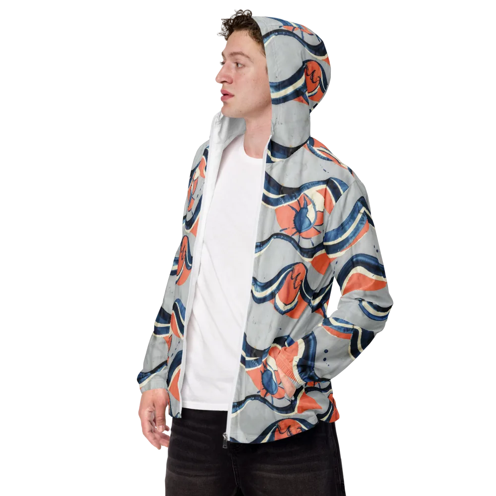 Seaside Ribbon on Men's Windbreaker — Left Front