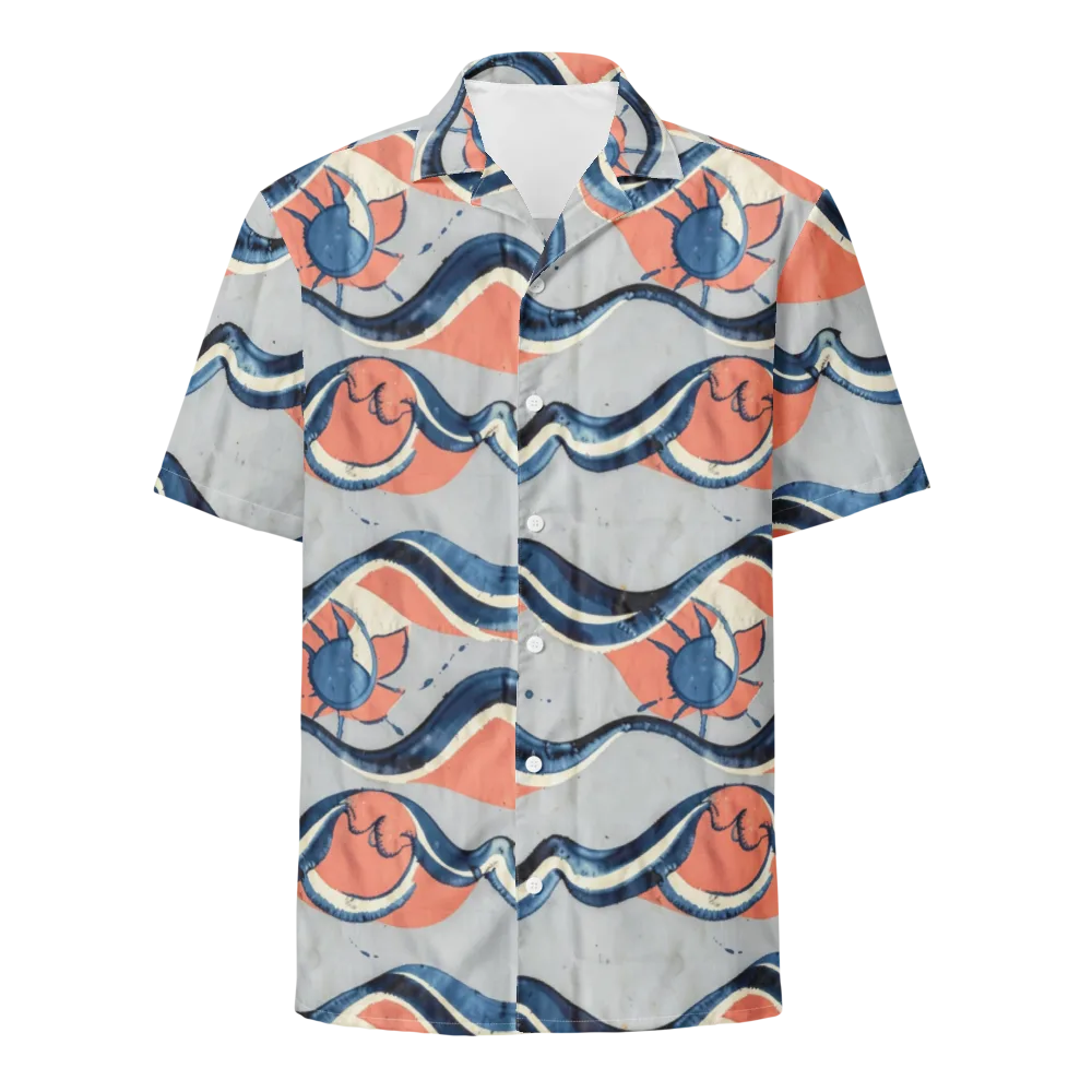 Seaside Ribbon on Button Shirt — Front