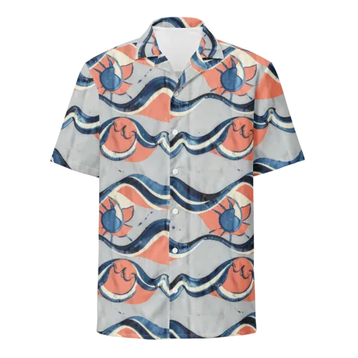 Seaside Ribbon on a Button Shirt