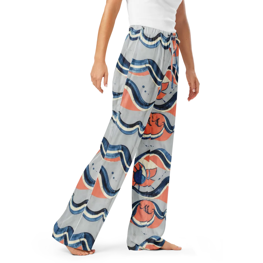 Seaside Ribbon on Women's Pajama Pants — Right Front