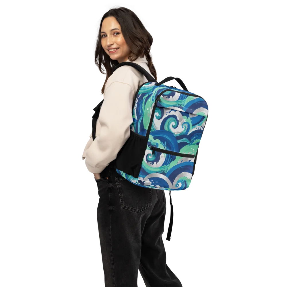 Cobalt Swell on Utility Backpack — Back