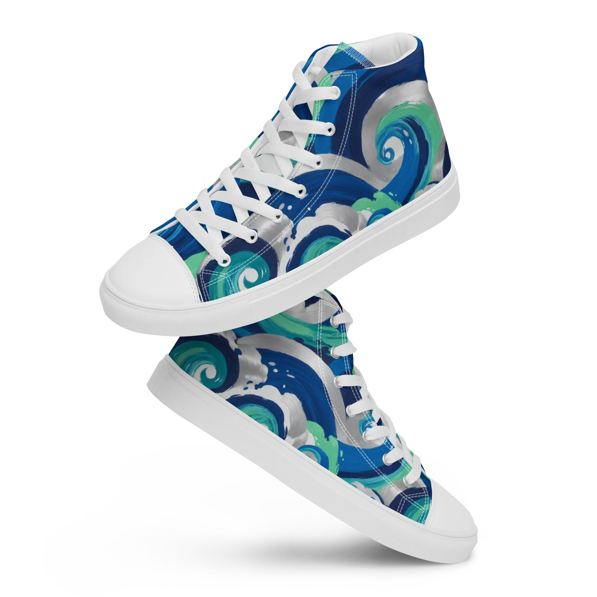 Cobalt Swell on Women's High Top Canvas Shoes — Front