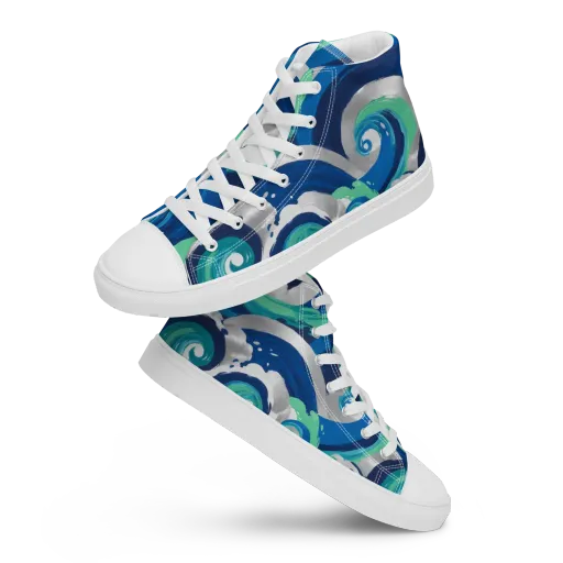 Cobalt Swell on a Women's High Top Canvas Shoes