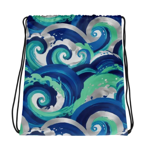 Cobalt Swell on a Drawstring Bag