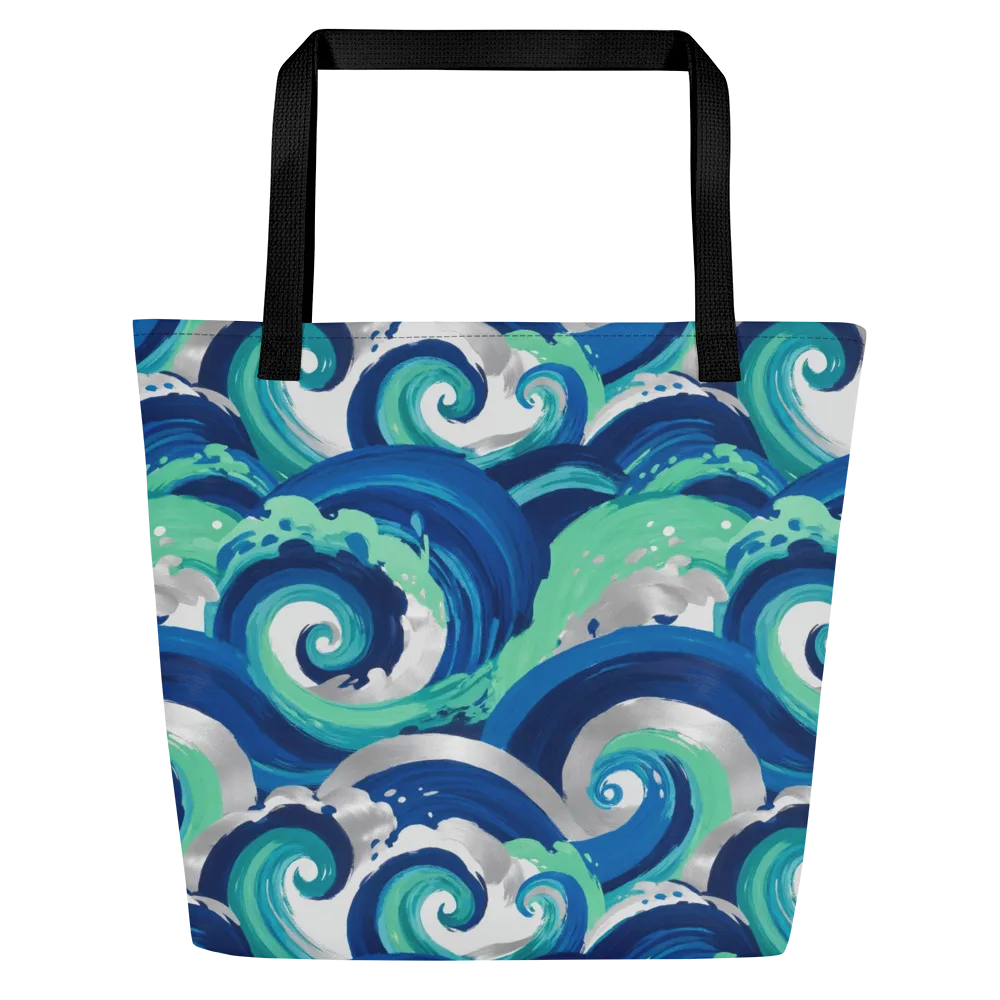 Cobalt Swell on Large Tote Bag W/ Pocket — Front