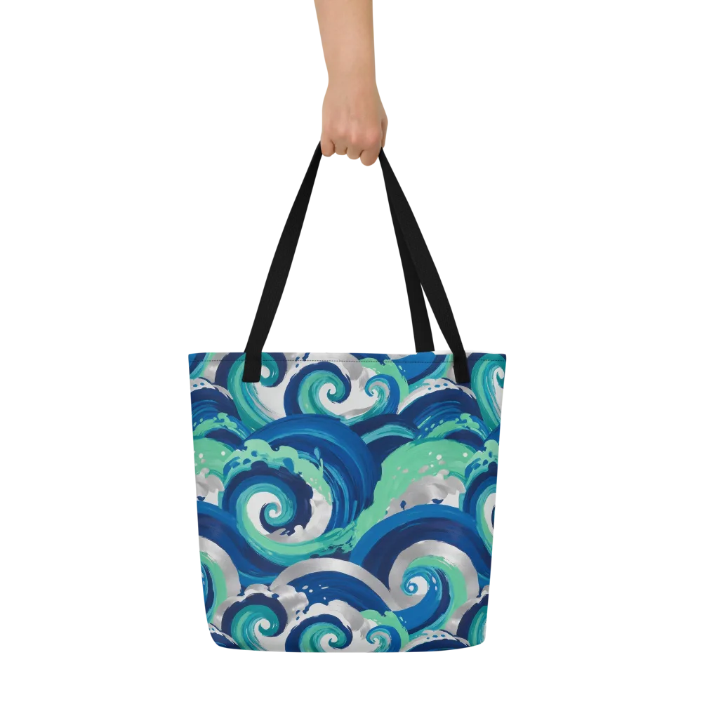 Cobalt Swell on Large Tote Bag W/ Pocket — Front