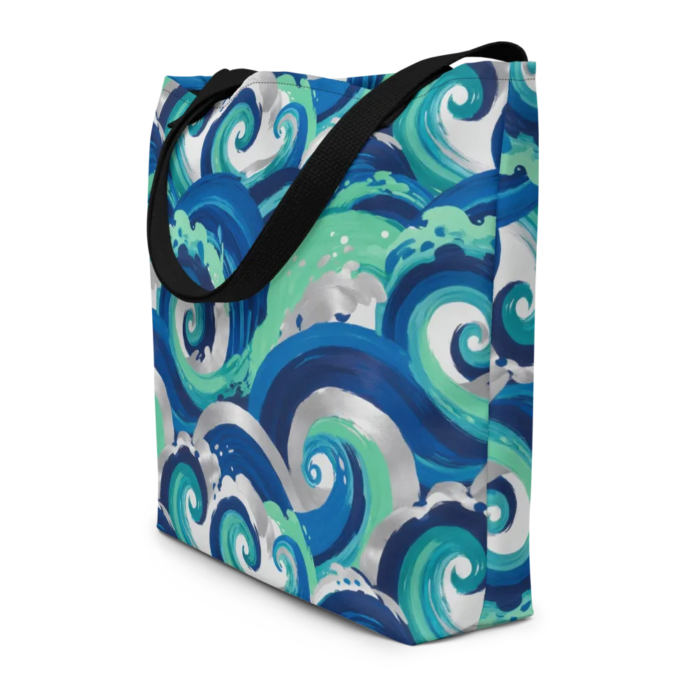 Cobalt Swell on Large Tote Bag W/ Pocket — Front