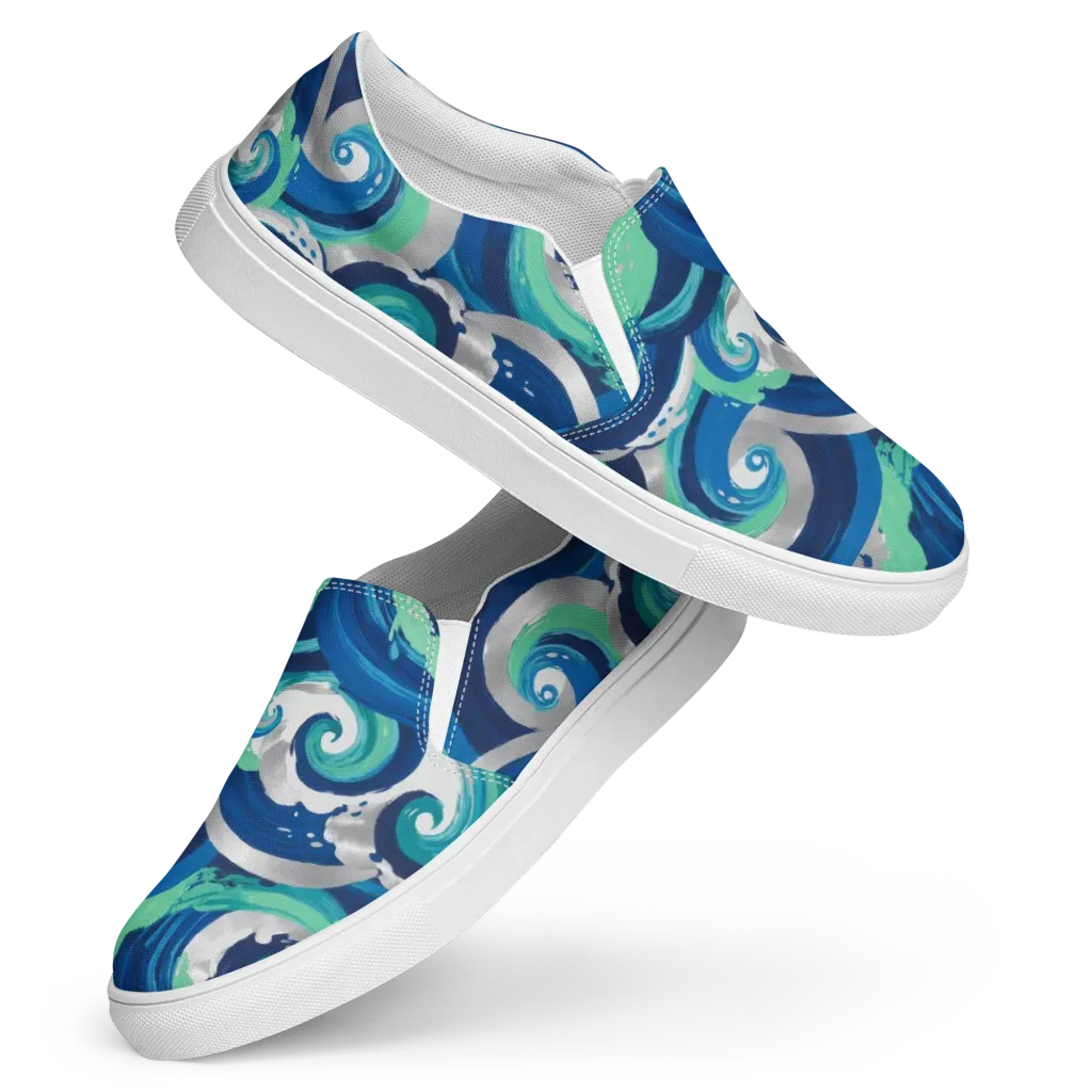 Cobalt Swell on Women's Slip-On Canvas Shoes — Front