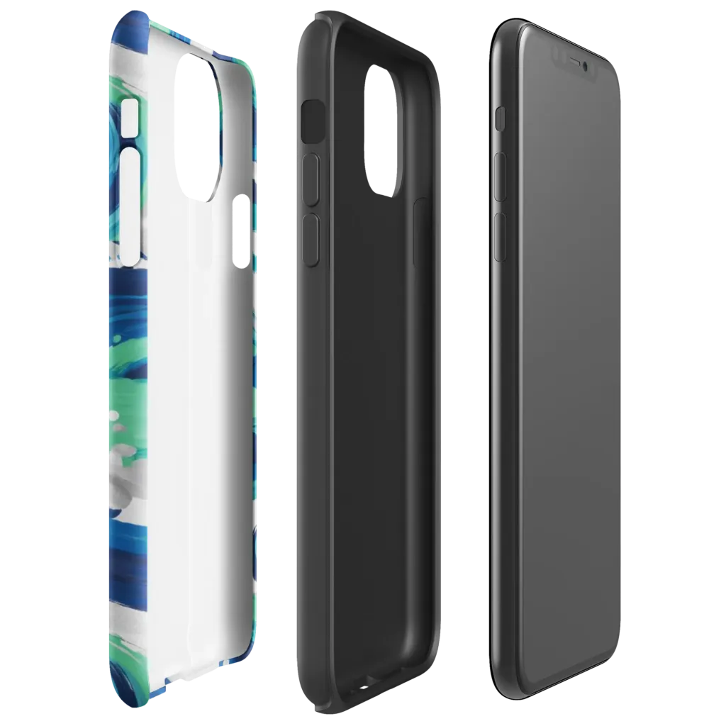 Cobalt Swell on Tough Case for iPhone® — Right