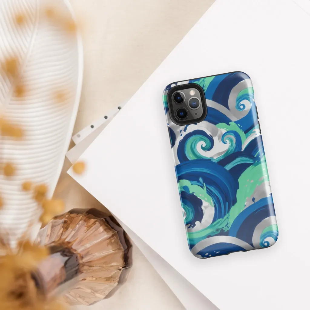 Cobalt Swell on Tough Case for iPhone® — Front