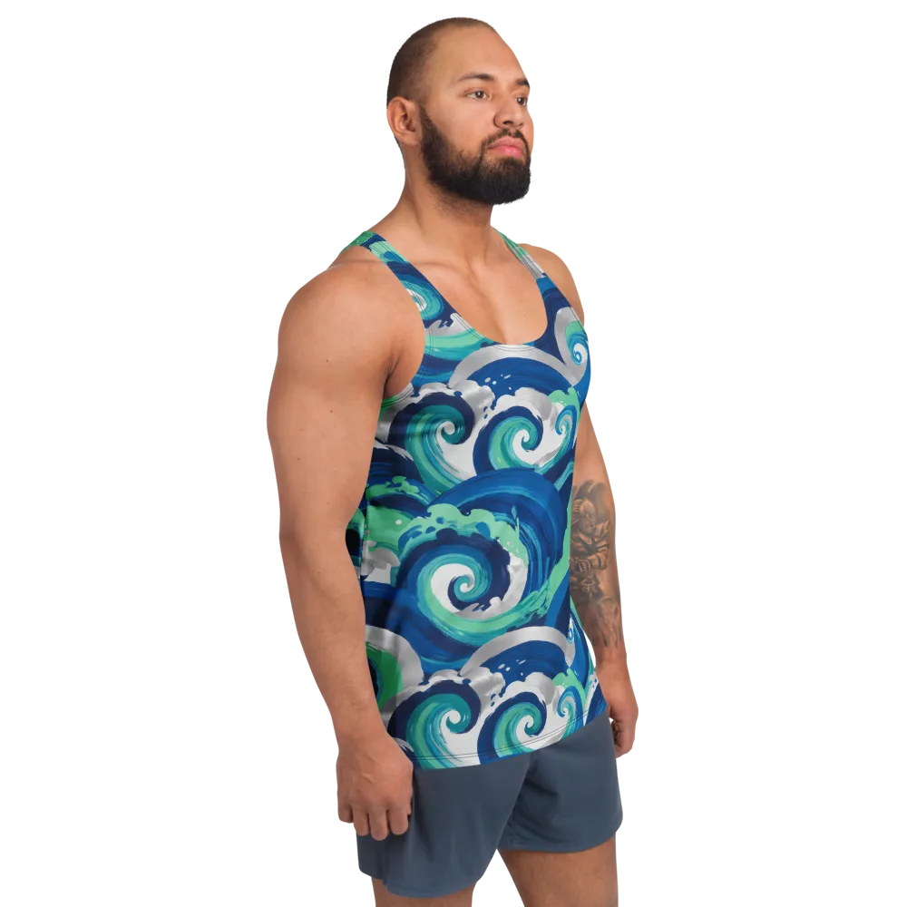 Cobalt Swell on Men's Tank Top — Right Front