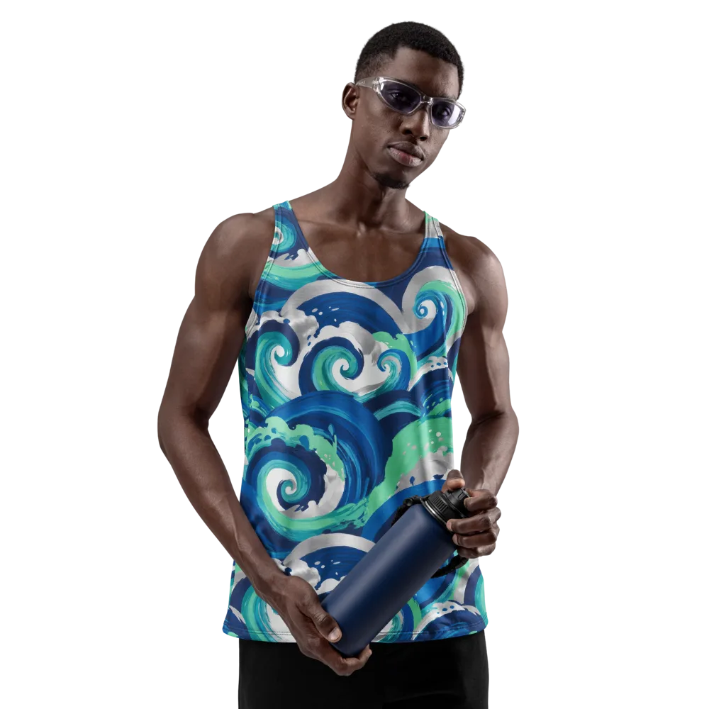 Cobalt Swell on Men's Tank Top — Front