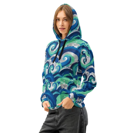 Cobalt Swell on a Cotton Hoodie