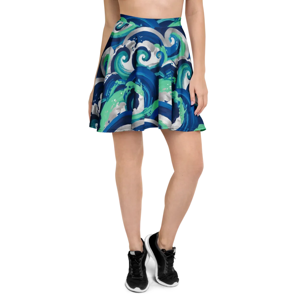 Cobalt Swell on Skater Skirt — Front