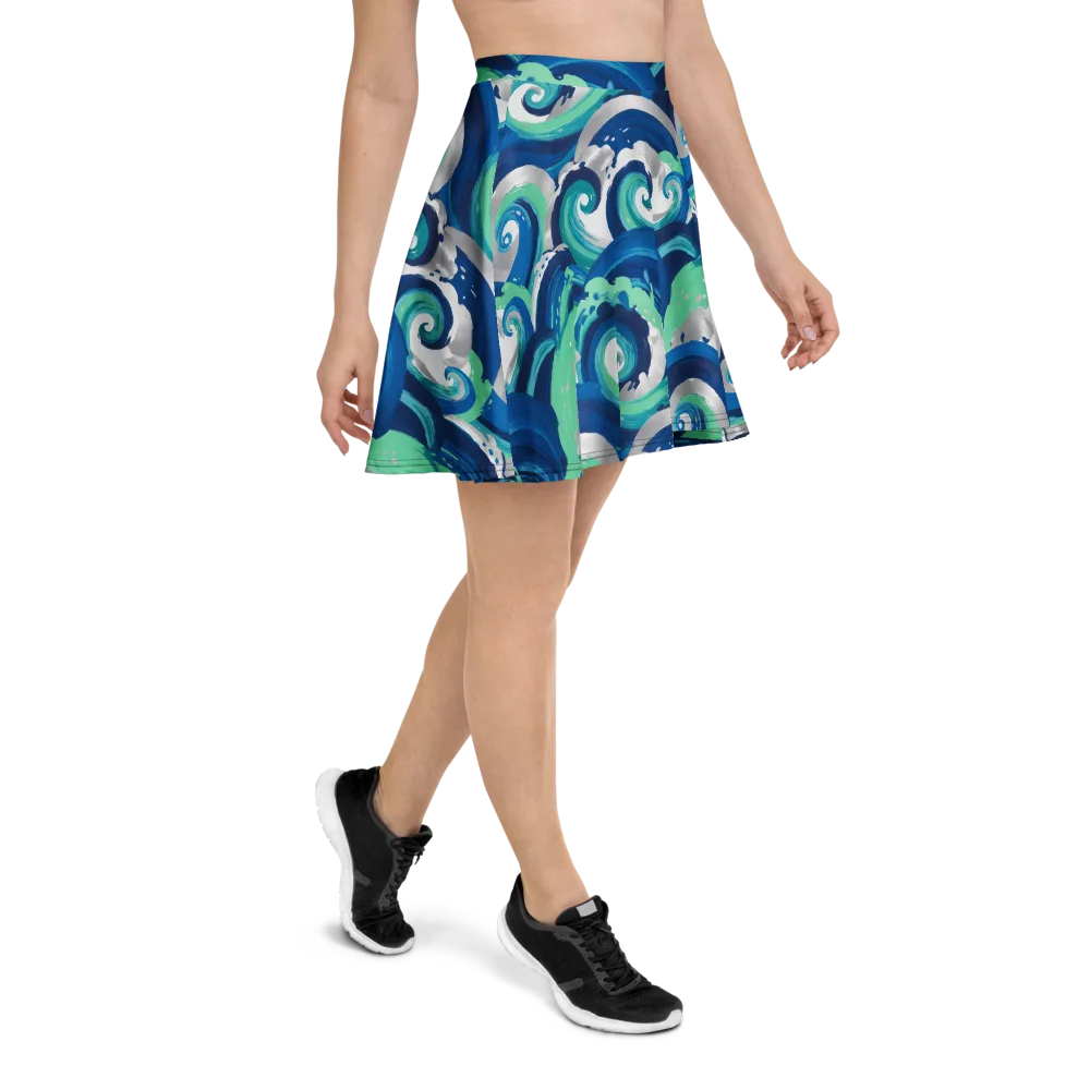 Cobalt Swell on Skater Skirt — Right