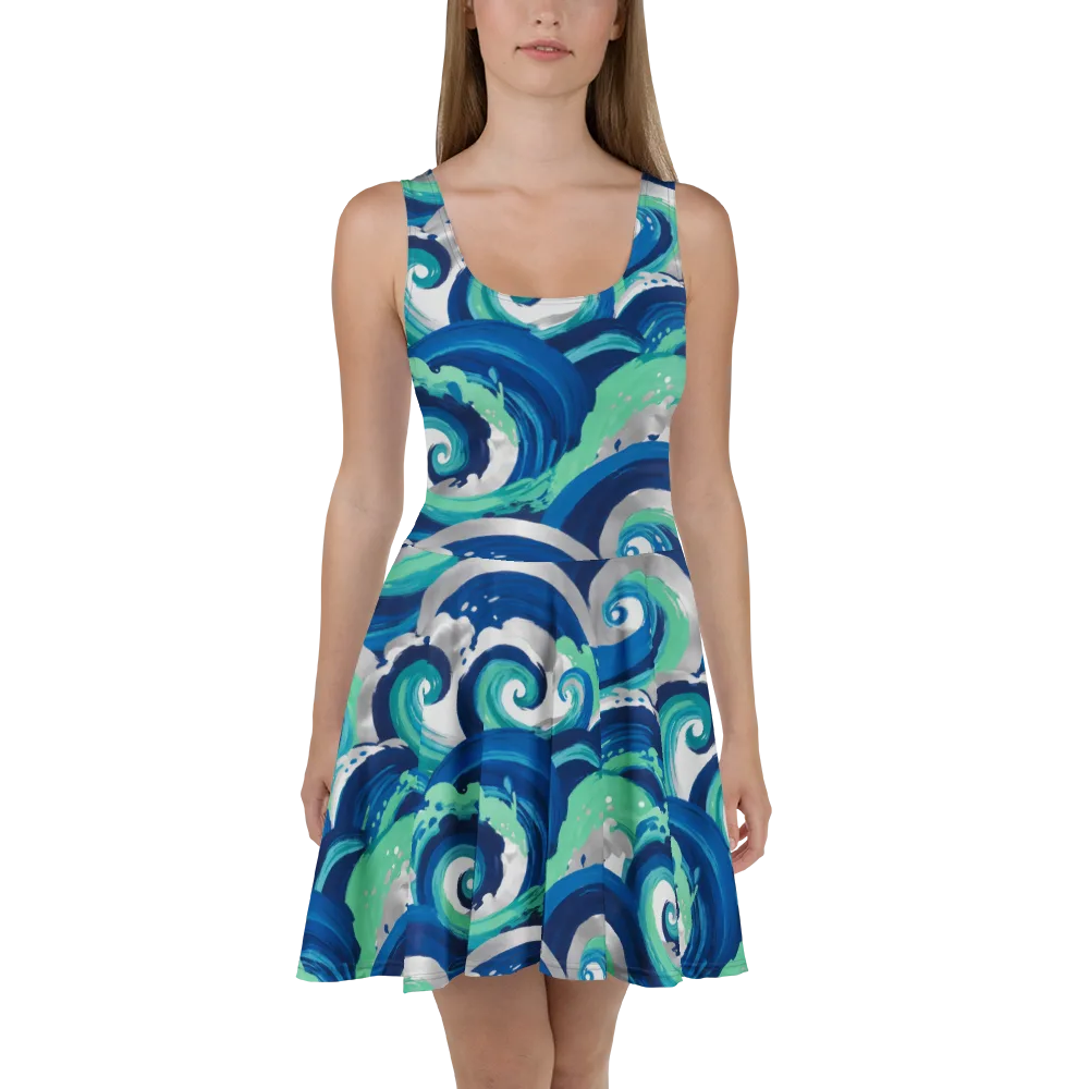 Cobalt Swell on Skater Dress — Front