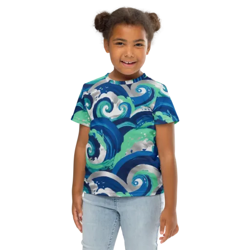 Cobalt Swell on a Kids Crew Neck T-Shirt