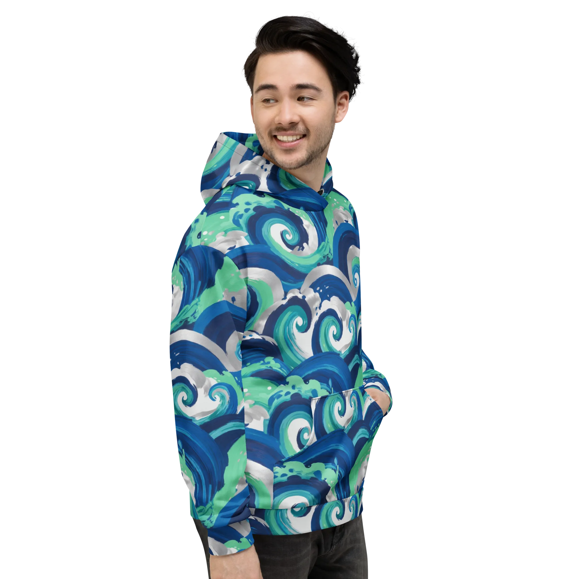 Cobalt Swell on Hoodie — Right