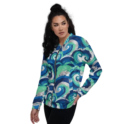 Cobalt Swell on a Bomber Jacket