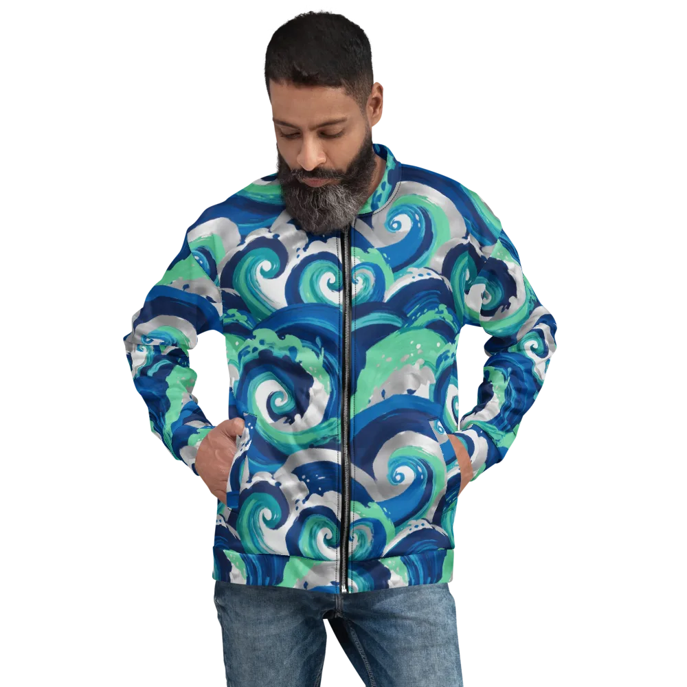 Cobalt Swell on Bomber Jacket — Front
