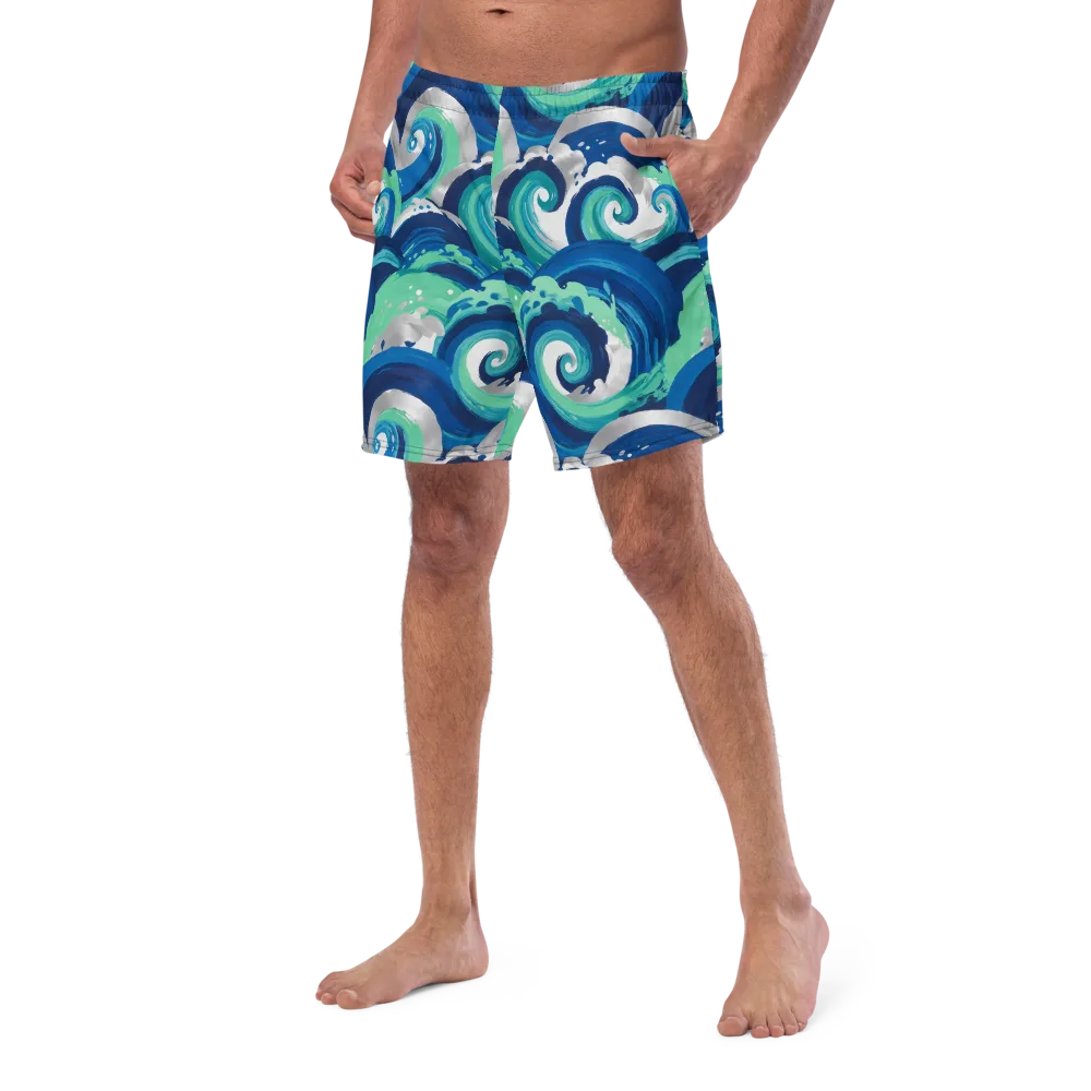 Cobalt Swell on Swim Trunks — Left Front