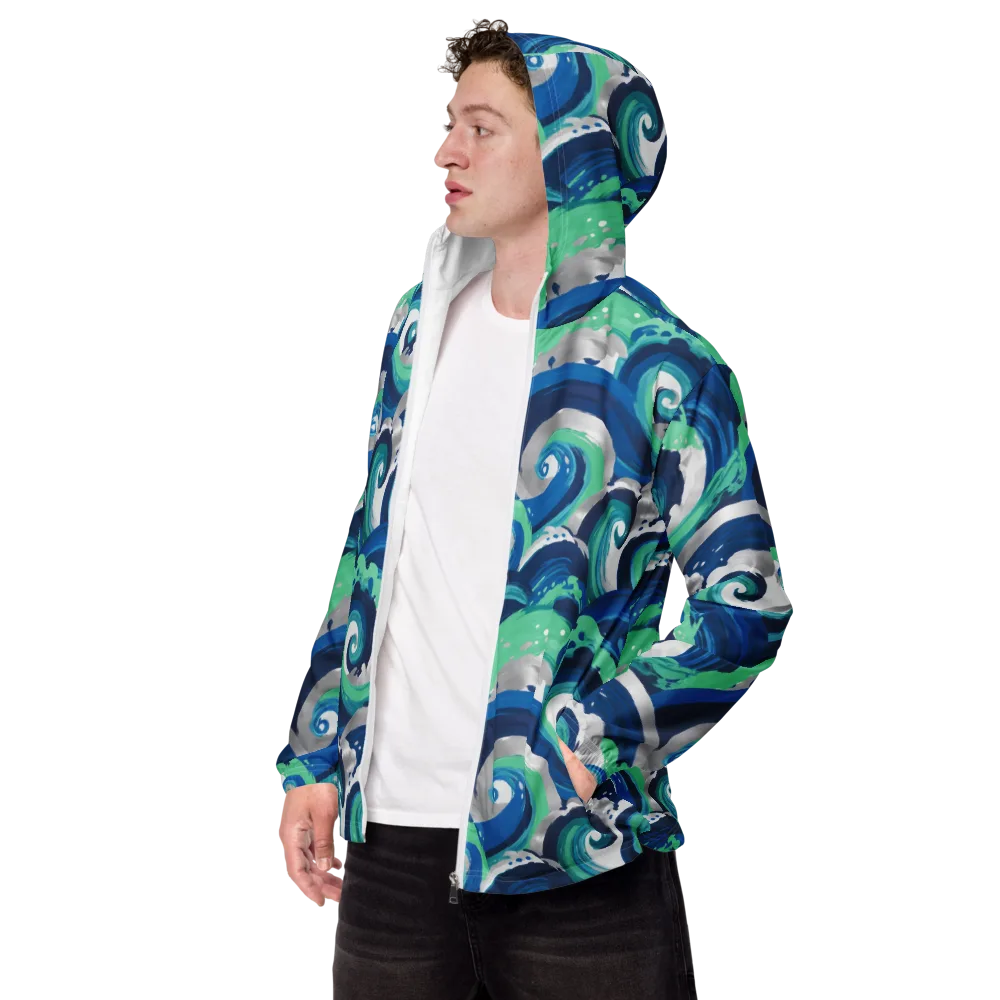 Cobalt Swell on Men's Windbreaker — Left Front