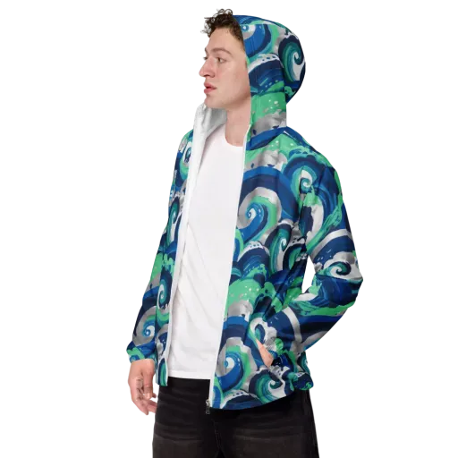 Cobalt Swell on a Men's Windbreaker