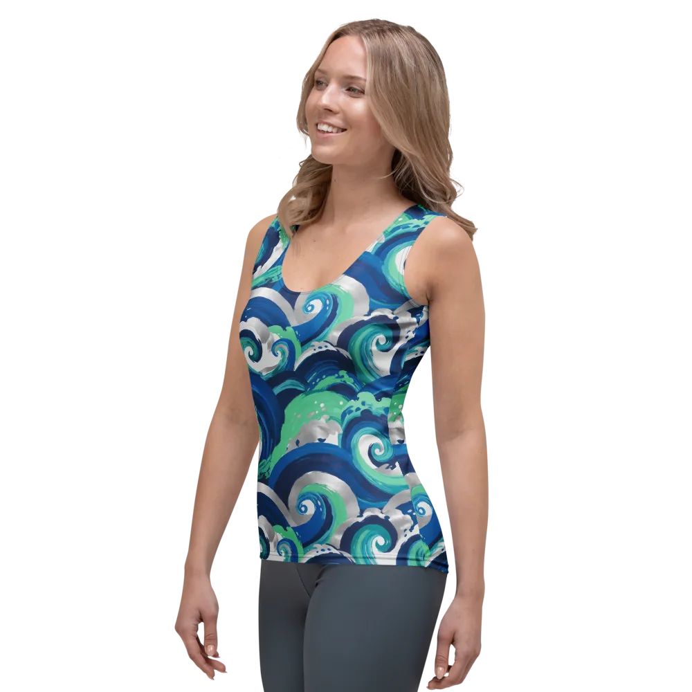 Cobalt Swell on Women's Tank Top — Left Front
