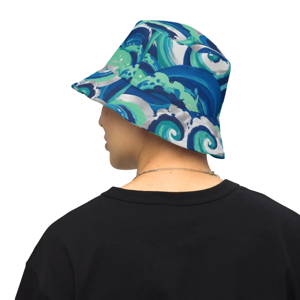 Cobalt Swell on Reversible Bucket Hat — Back Inside