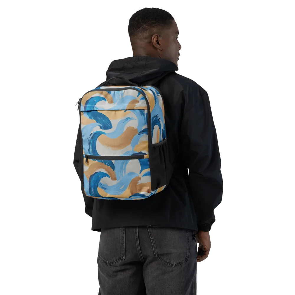 Ochre Swell on Utility Backpack — Back